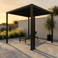 8 Ft. X 8 Ft. Matte Black Aluminum Pergola