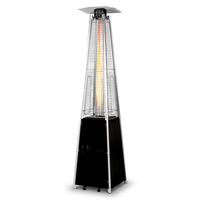 48,000 BTU Steel Propane Standing Pyramid Patio Heater with Wheels Ideal for Backyard Balcony 6-8 People — Studio Shot